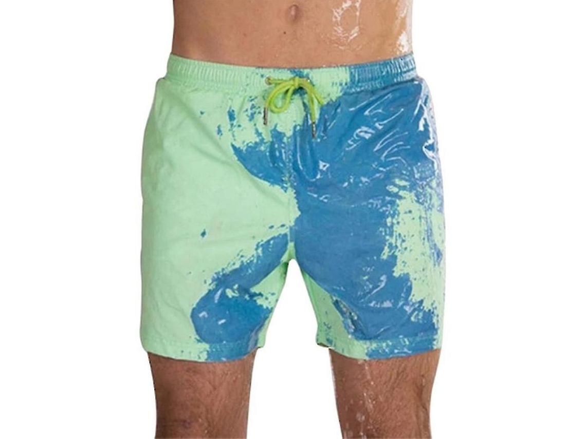 2026 pantalones Cortos de Playa Cambio de Color para Hombres Trajes de Baño Secado Rápido