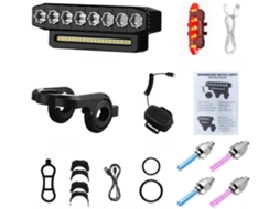 Conjunto De Luzes Recarregáveis Para Bicicleta Com 28 Leds, 900