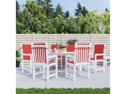Vidaxl Almofadões Lombares P/ Cadeiras De Jardim 6pcs Oxford Vermelho