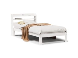 Estrutura de Cama com Cabeceira Sem Colchão Branco MAISON EXCLUSIVE 100x200 cm