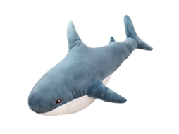 Pelúcia Tubarão Macio Almofada De Pelúcia Brinquedo Oceanico Presente Decorativo 45cm Azul