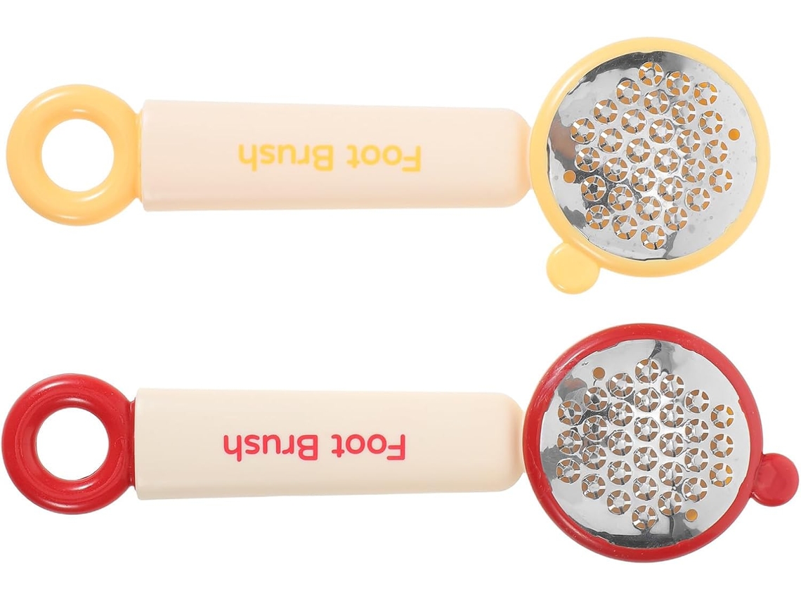Conjunto De 2 Peças De Lixa De Aço Inoxidável Para Os Pés E Escova Esfoliante Para Remoção De Pele Morta.
