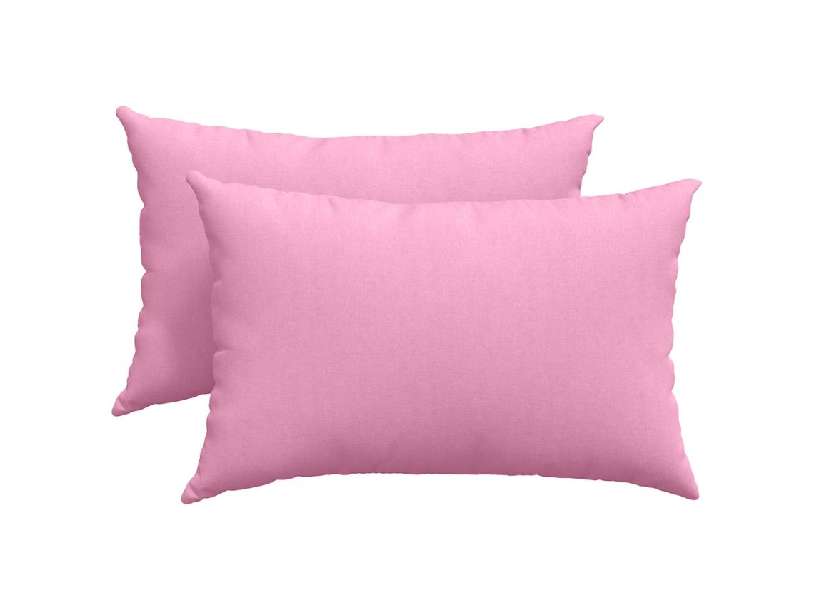 Vidaxl Travesseiros De Sofá 2 Unid. Tecido Rosa 60 X 40 Cm