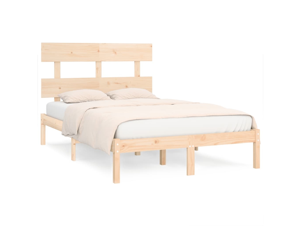 Bed Frame, Bed Frames Vidaxl Marrom Madeira (120 X 190 Cm)
