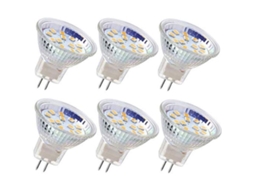Refletor Led, 6 Unidades, Base Gu4/mr11, 3w, 12v, Intensidade Regulável, Para Destaque Em Teto, Jardim, Fachada Ou Áreas Exteriores