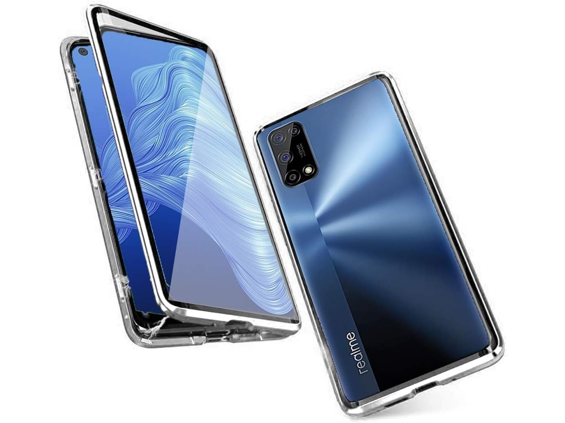 Capa Adsorção Protetora Frontal Traseira para Realme Realme 7 5g Hongwe. Vidro Temperado Magnética Transparente1