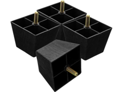Conjunto De 4 Pés Quadrados Reforçados Para Sofá, Substituição De Pés Sofá Para Móveis, Cadeiras E Mesas Com Ajuste De