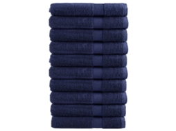 Toalhas de Sauna Premium Solund, 10 Unidades, Azul Marinho, 80x200cm, 600gsm BRILVIBERA