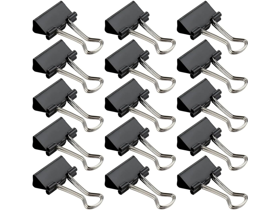 Organizador de documentos com 36 prendedores Ferro Preto para massas, design simples e acabamento impecável, ideal para