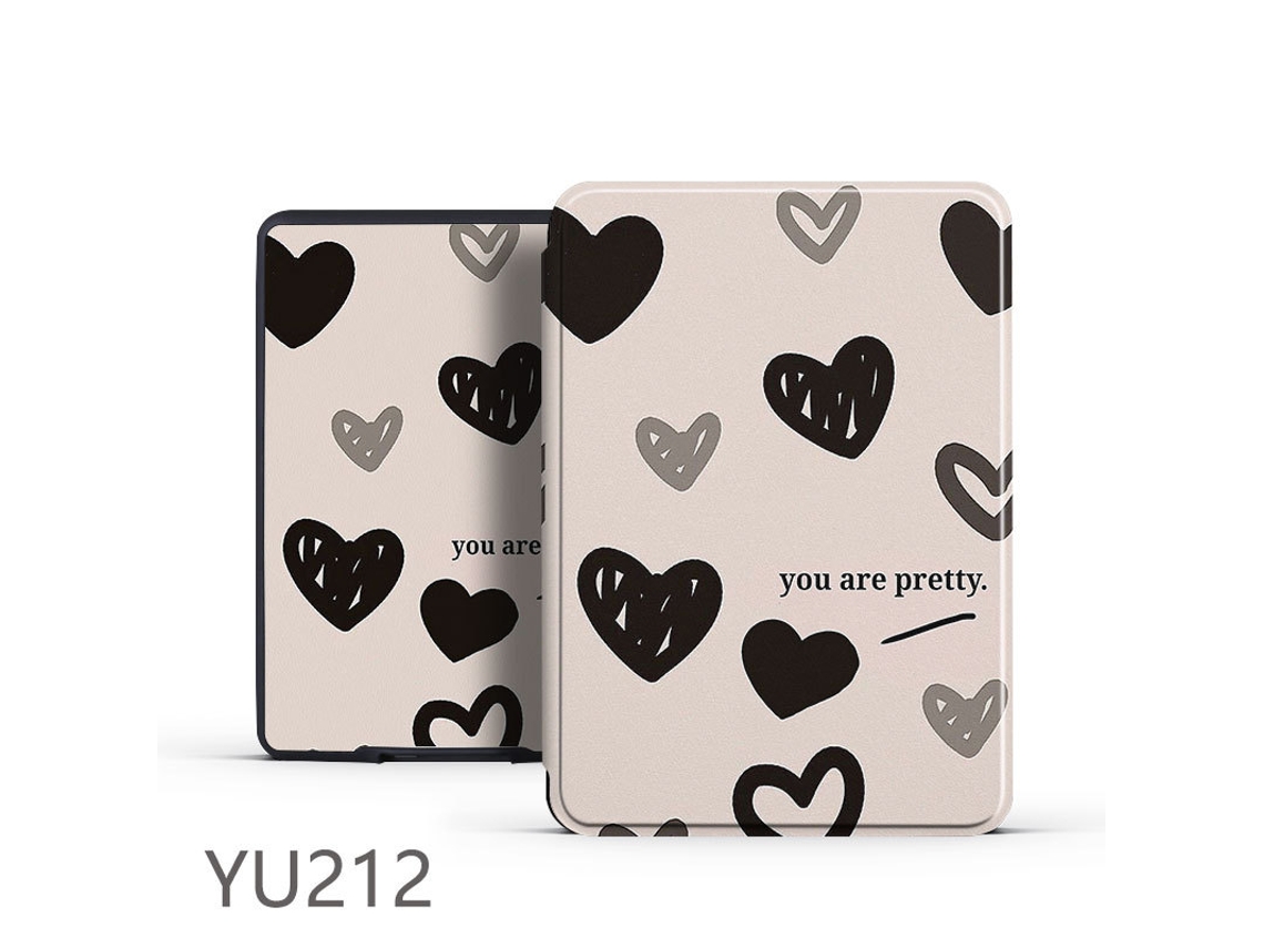Capa Para Ereader Kobo Clara Bw 6 Polegadas (n365), Capa Protetora Flip Czhhmart Em Forma De Coração