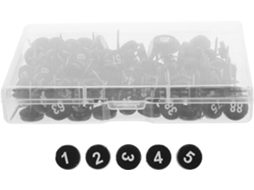 Tachinhas De Metal Numeradas Para Quadros Cortiça, 100 Peças Planas De Plástico E Metal, Ideais Para Decoração Escolar E