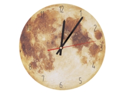 Reloj De Pared Con Diseño De Luna Silencioso Para Decoración De Sala Y Dormitorio