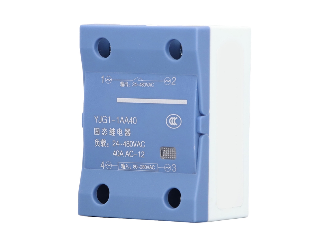 Relé de Estado Sólido Monofásico Ac a Ac 80‑280v com Saída 24‑480v 40a Yjg1‑1aa40