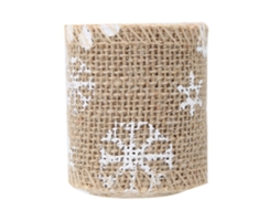 Laxiscreed Fit Handcraft Fita De Rami Para Decorações De Natal Com Flocos De Neve, 6cm