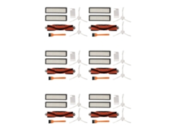 Conjunto De 6 Peças De Reposição Para O Aspirador Robô Dreame D9: Escova Principal, Escova Lateral E Filtro Hepa._ptg