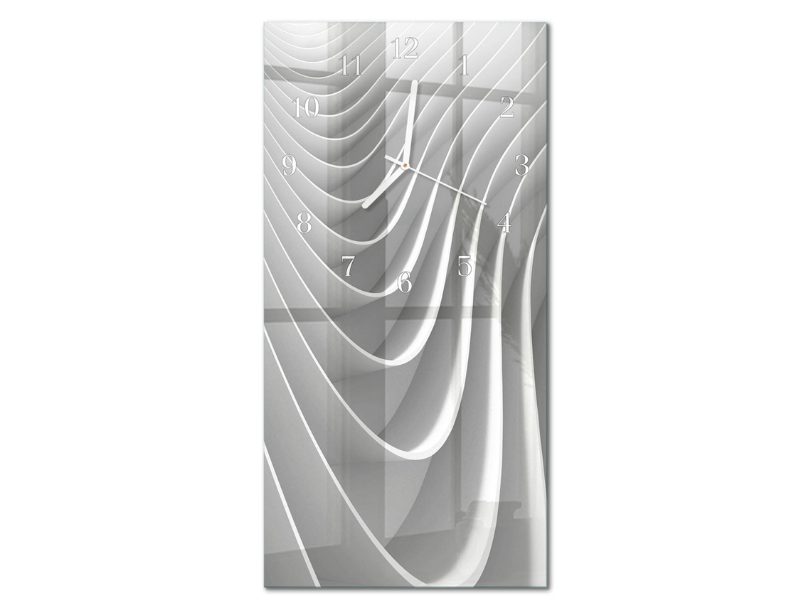 Relógio De Parede De Vidro Cinzento Espelharte (30x60 Cm)