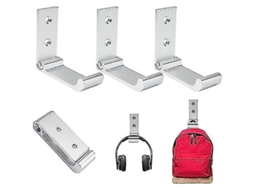 3 Ganchos De Pared Plegables De Aleación De Aluminio 8,5*2,5*7,5 Cm Plateado