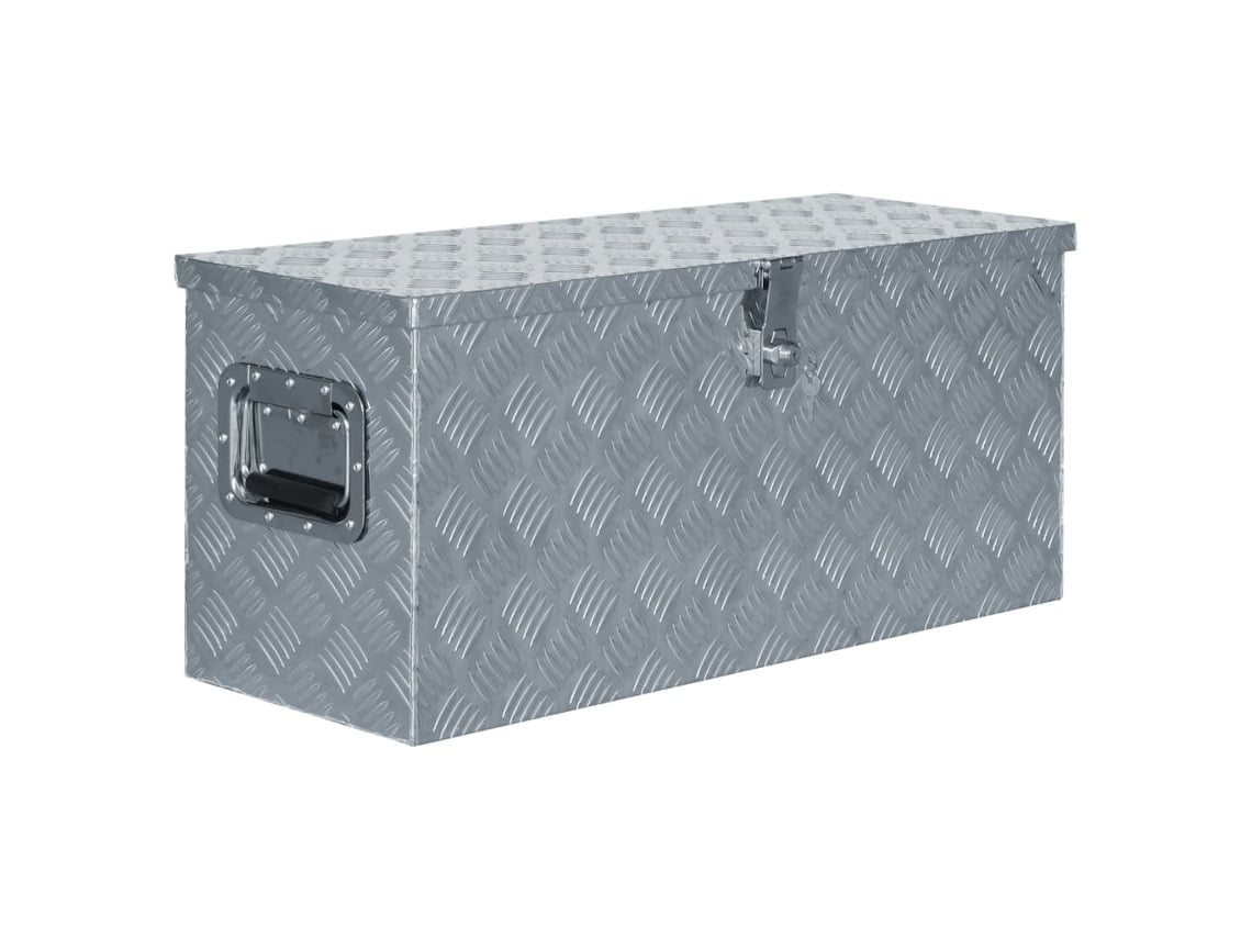 Conjunto 1 Toolbox, Toolboxes Vidaxl Prateado Alumínio (80 X 30 X 35 Cm)