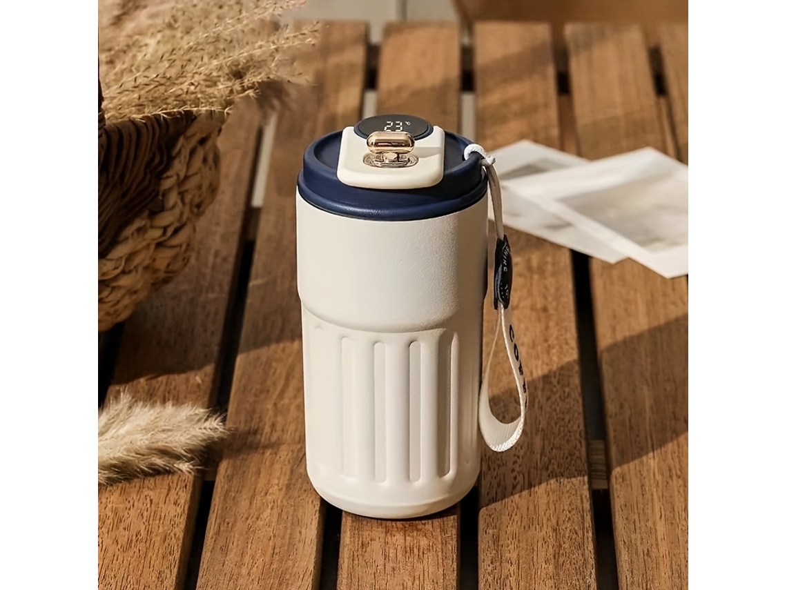 Nova Caneca Térmica de Café em Aço Inoxidável Garrafa Portátil para Uso Ao Ar Livre com Retenção de Calor de Longa Duração Carregável V... STELASPLEN