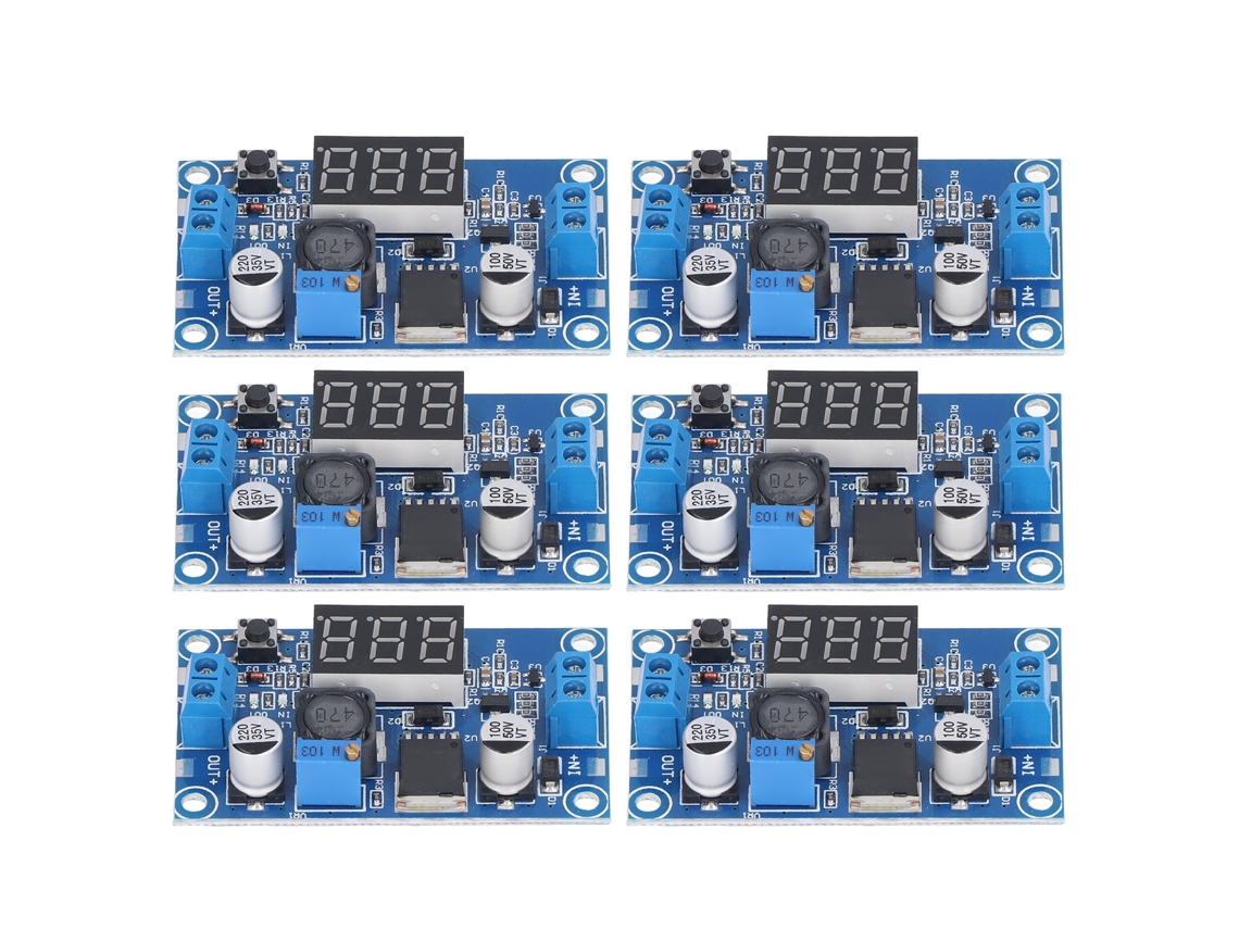 Laxiscreed Conjunto De 6 Módulos Conversores Dc-dc Buck Para Regulação De Tensão 4-40v A 1.25-37v