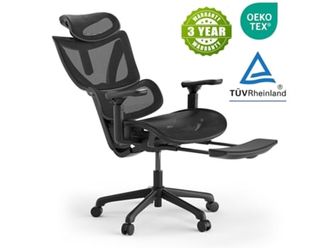 Cadeira De Escritório Ergonômica Com Apoio Para Os Pés Acgam Cg 5245m Apoio Lombar Braços 3d Ajustáveis/cabeceira E Assento Regulável/suporta 136kg