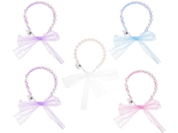 Nuobesty Com 5 Faixas De Cabelo Iluminadas Com Contas Multicoloridas, Acessórios De Cabelo Neon Para