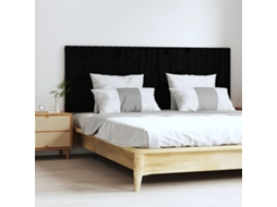 Cabecero de pared 166x3x60 cm Madera maciza de pino negro