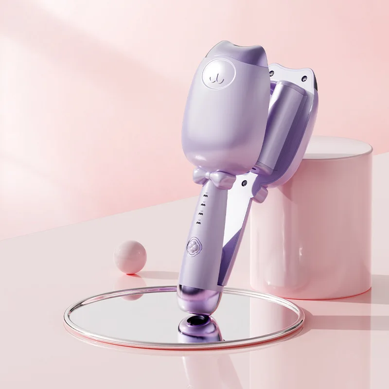 (roxo) Presilha De Cabelo Com Ondas Grandes De 1,23 Polegadas, Estilo Permanente, Em Lã Ondulada, Com Formato De Ovo.