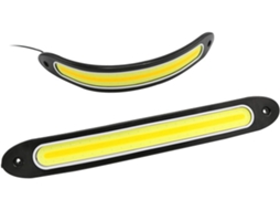 2 Unidades De Luzes Diurnas Led Cob Alta Potência Para Carro, Flexíveis E Duráveis Para Curvas