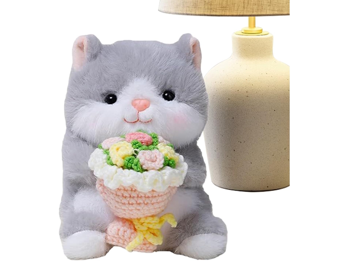 Boneca De Pelúcia Com Buquê De Flores, Para Brincar E Decorar O Quarto