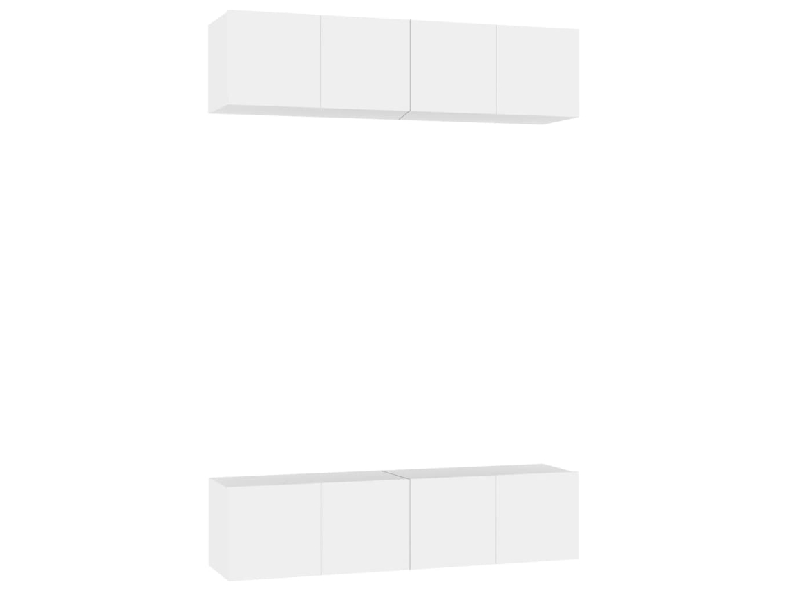 Tv Cabinet, Tv Cabinets Vidaxl Branco Madeira Processada (n/a)