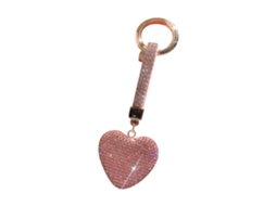 Chaveiro em Forma de Coração com Strass e Cristal Brilhante para Mulheres e Meninas
