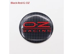 Conjunto de 4 Calotas Centrais com Logotipo Oz Racing 56mm 60mm 65mm 68mm em ABS e Alumínio, Acessórios para Carro, Pretas, 56mm, Preto-Vermelho-G Oz