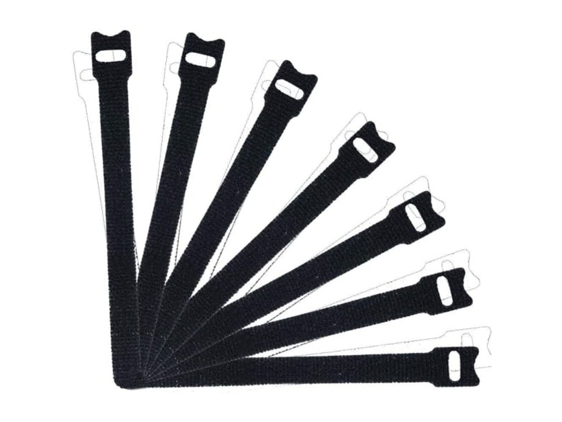 100 Tiras De Velcro Pretas