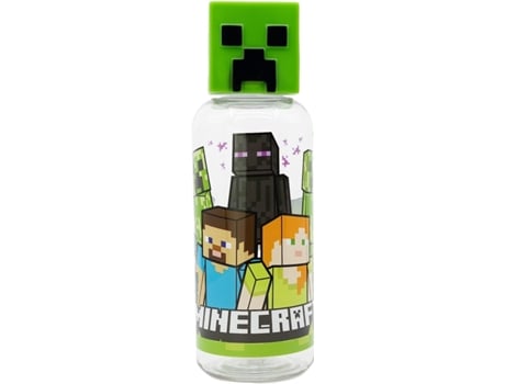 Garrafa Tampa 3D 560Ml Minecraft