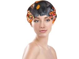 Touca De Banho Feminina, Reutilizável, Impermeável, Dupla Camada, Com Elástico, Ideal Para Cabelos Longos, Com Tema De