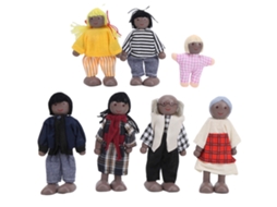 Primerox bonecos de Família de Pinho Miniatura Brinquedo Casa de Bonecas Acessório Educativo 4 Estilos