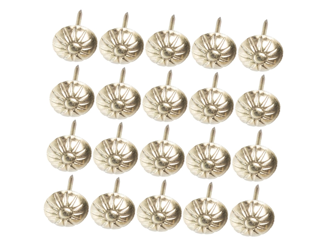 Tachas De Estofamento Para Móveis Homoyoyo Vintage Em Ferro Dourado,