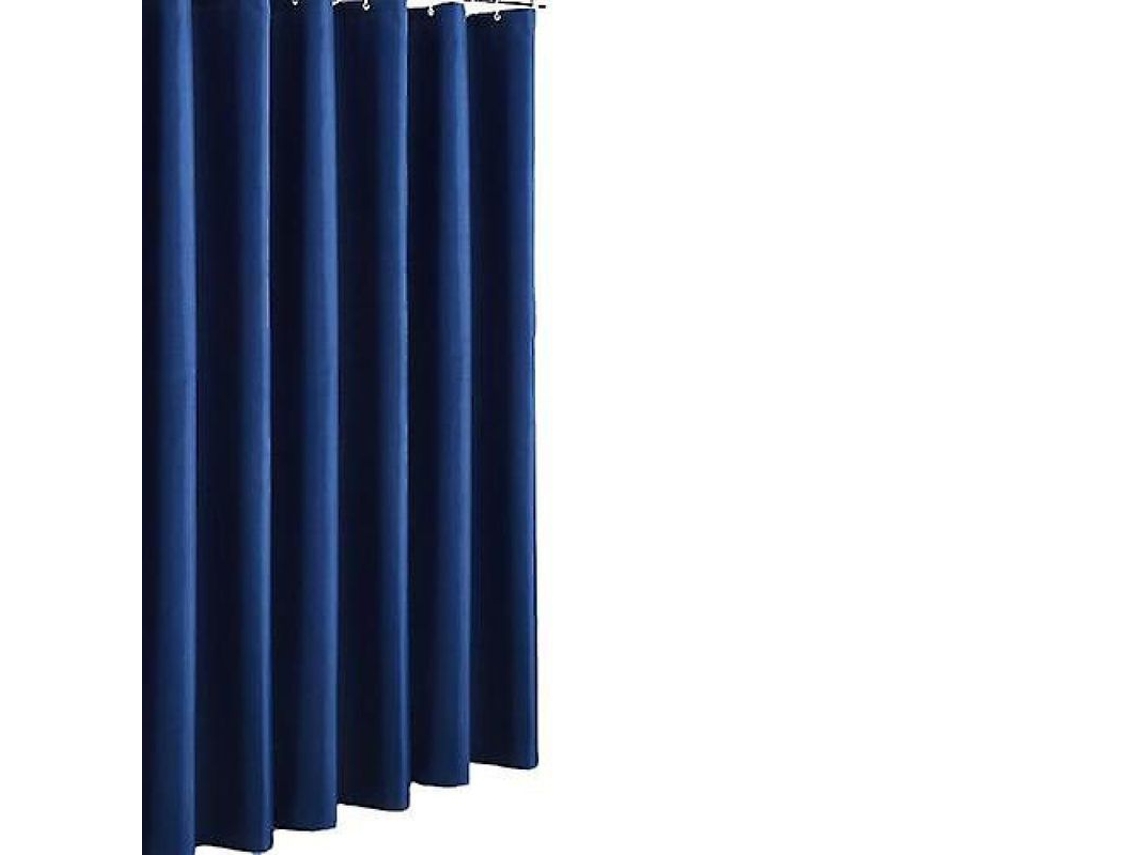 2026 forro de Cortina de Ducha Impermeable para Baño Wav Antimohos de Alta Calidad Con Ojal Metálico Y Tela Poliéster Densa 180x180cm Azul Marino
