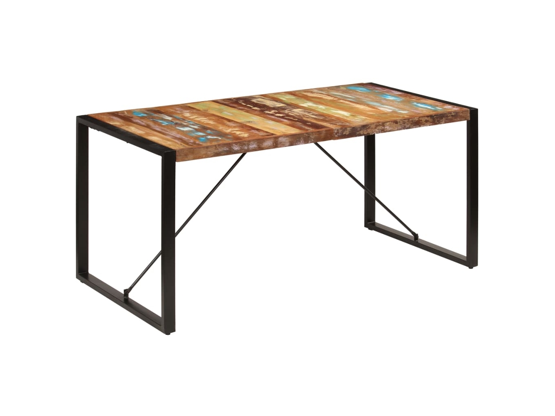 Vidaxl Mesa De Jantar 160x80x75 Cm Madeira Recuperada Maciça