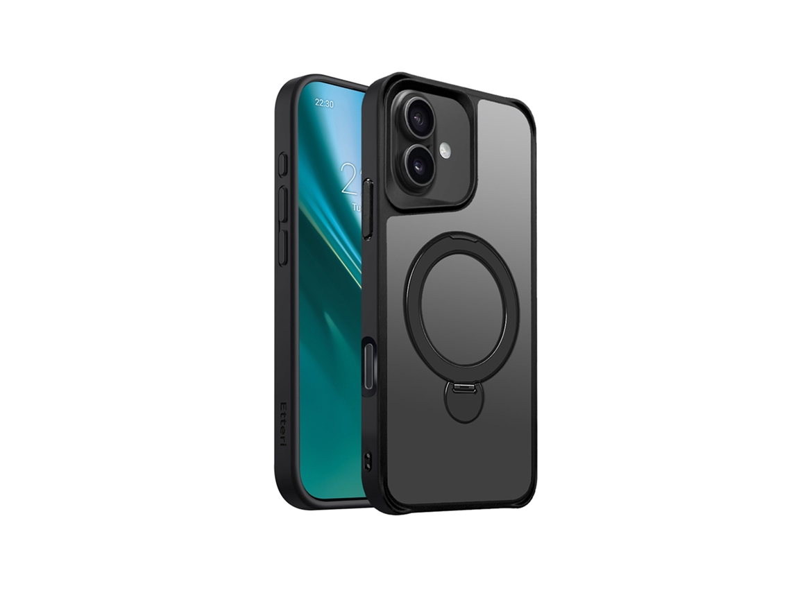 Capa Anelar Etteri Matt Mag Para Iphone 17 Preta
