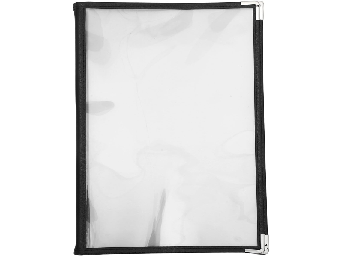 Porta Menus Transparente Galpada Em Pvc Restaurantes E Cafés, Tamanho A4, 8 Páginas E 16 Visualizações, Design