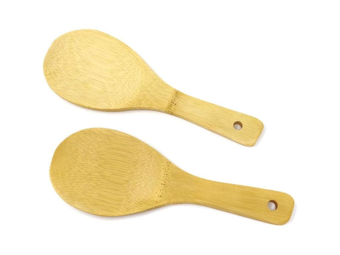 2 Colheres De Arroz De Bambú Para Cozinha Palas (20cm)
