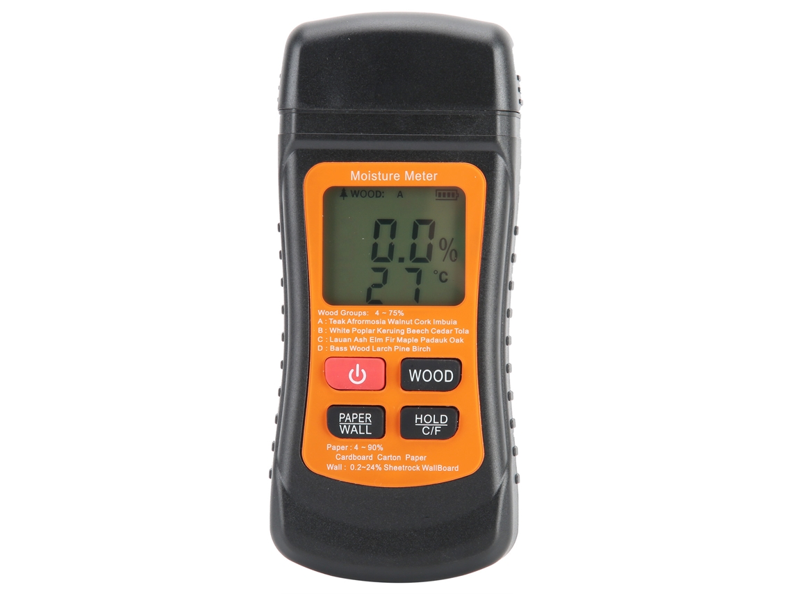 Laxiscreed Medidor De Umidade E Temperatura Para Madeira, Ferramenta De Controle De Umidade