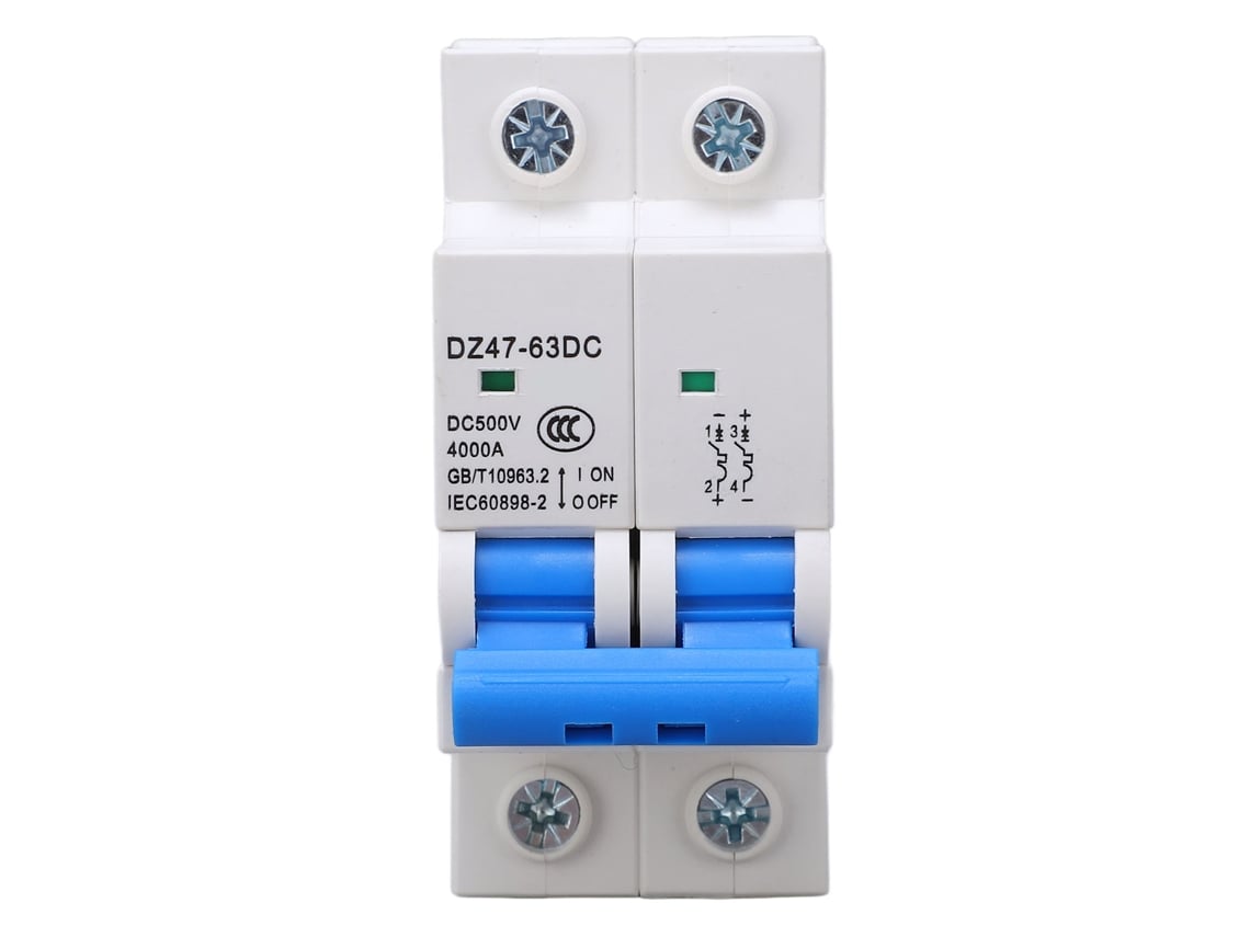 Laxiscreed Disjuntor Monofásico Dc Para Sistemas Fotovoltaicos 2p 500v Ar