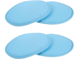 Kit de 4 Almofadas Redondas Inoomp para Assento Externo, Leves, Repelentes À Água, na Cor Azul Celeste. Ideais para CHABERLU