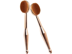Pincel de Maquiagem Facial Multifuncional (2 Peças, Dourado Rosa)