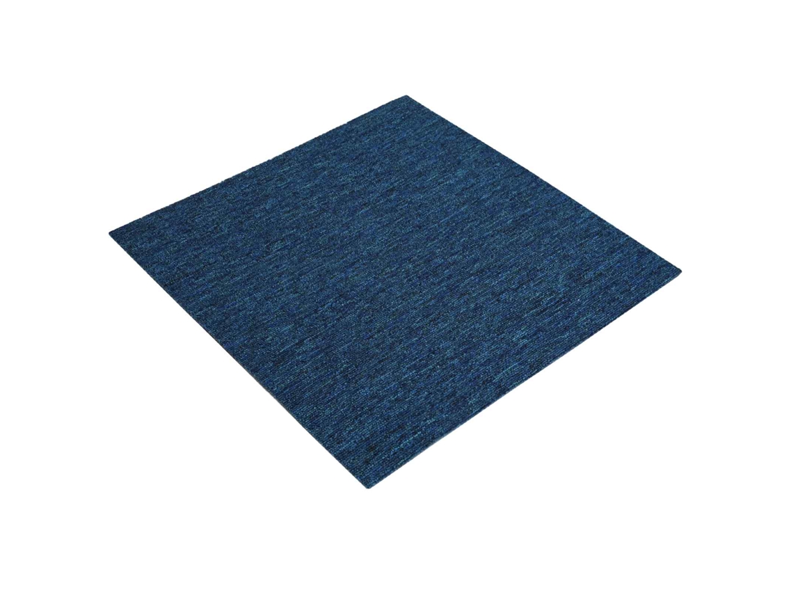 Conjunto 4 Azulejo De Carpete Vidaxl Azul Polipropileno (50 X 50 Cm)