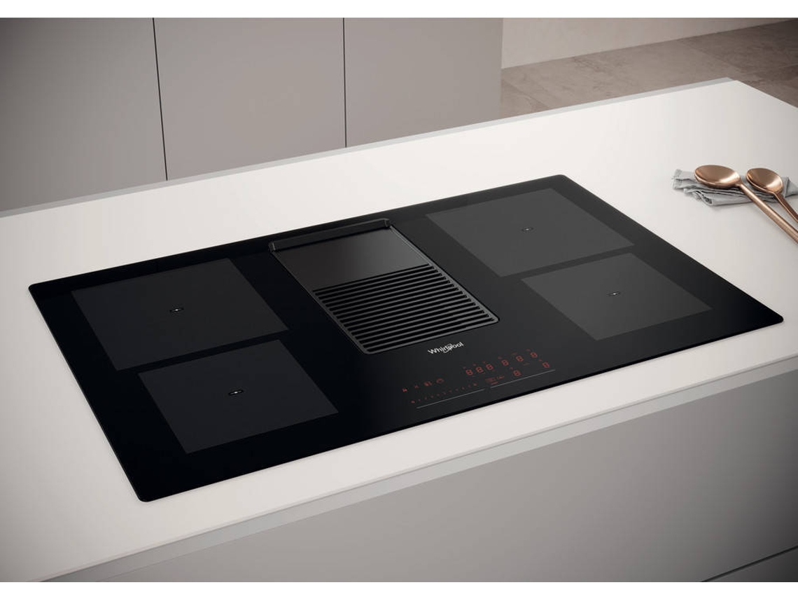 Placa de Indu��o com Exaustor WHIRLPOOL WVH 92 K/1 (El�trica - 83 cm - Preto)