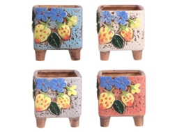 4 Unidades de Vaso de Flores Suculentas ALLINLESS